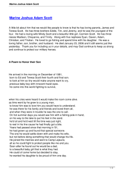 Marine Joshua Adam Scott - Fallen Heroes of Georgia