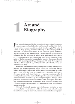 Chapter 1: Art and Biography