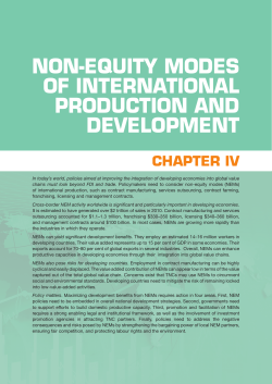 CHAPTER IV Non-Equity Modes of International Production