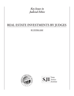 real estate investments by judges - National Center for State Courts