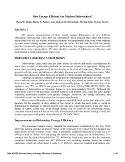 How Energy Efficient Are Modern Dishwashers?