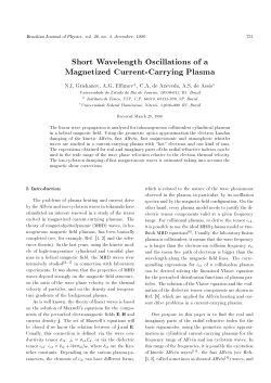 Short Wavelength Oscillations of a Magnetized Current