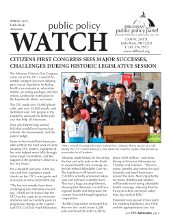 Spring 2013 - Arkansas Public Policy Panel