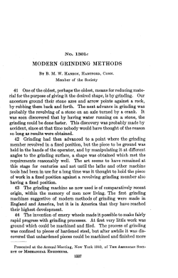 modern grinding methods