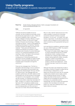 The Aksum University project Full report delivered