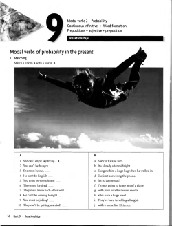 Modal verbs of probability in the present