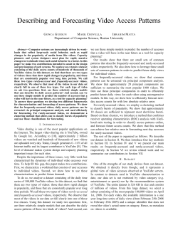 Describing and Forecasting Video Access Patterns