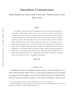 Intermittent Communication