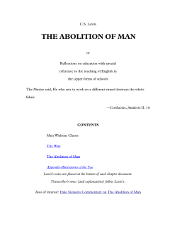 The Abolition of Man