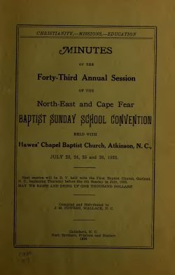 Minutes of the annual session of the North