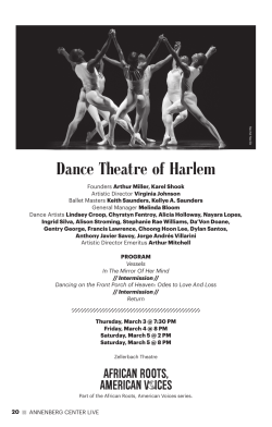 Program Notes - Annenberg Center Live