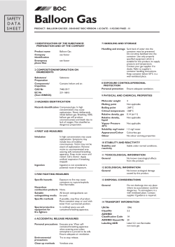 32885 Balloon Gas Data Sheet