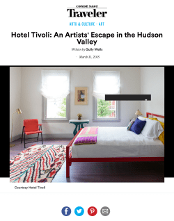 ART Hotel Tivoli: An Artists` Escape In The