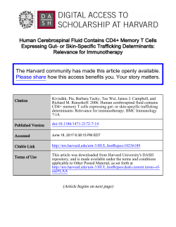 Human Cerebrospinal Fluid Contains CD4+ Memory T Cells