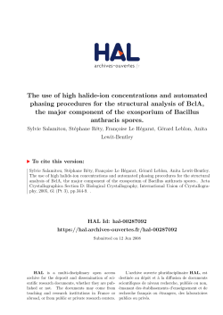 The use of high halide-ion concentrations and automated phasing