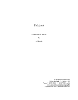 Talkback - New Play Exchange