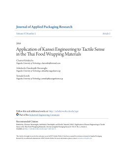 Application of Kansei Engineering to Tactile Sense in the Thai Food
