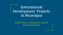 International Development Projects in Nicaragua