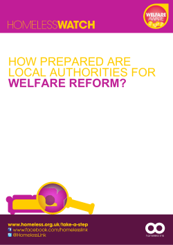 how prepared are local authorities for welfare reform?