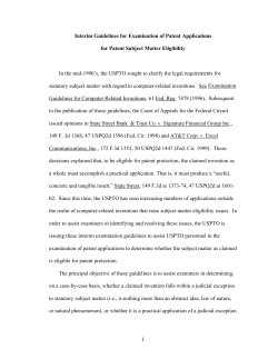 Interim Guidelines for Examination of Patent Applications