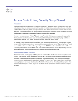 Access Control Using Security Group Firewall