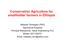 Conservation Agriculture for Smallholder Farmers in