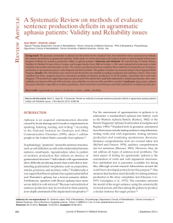 A Systematic Review on methods of evaluate sentence production