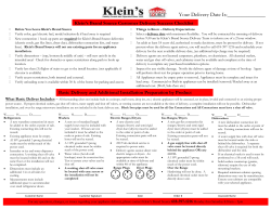 The Delivery Checklist