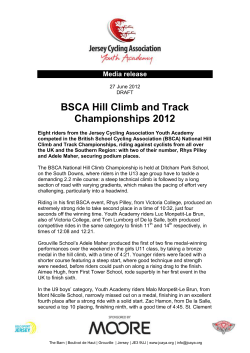 BSCA Hill Climb and Track Championships 2012