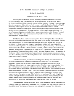 Of The New Idol: Nietzsche`s Critique of Leviathan