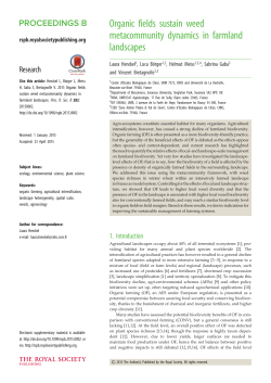 Organic fields sustain weed metacommunity dynamics in farmland