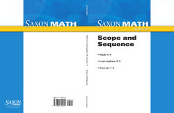Scope and Sequence