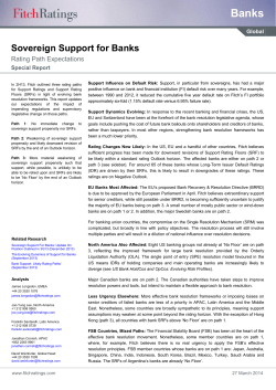 Sovereign Support for Banks
