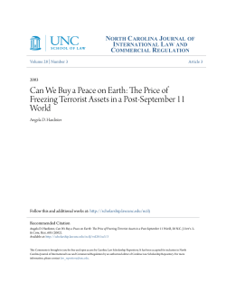 Can We Buy a Peace on Earth: The Price of Freezing Terrorist