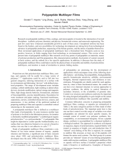 Polypeptide Multilayer Films - ACS Publications
