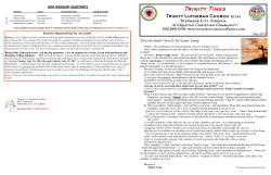 May 2017 - Trinity Church | ELCA Lutheran Church | Stephens City, VA