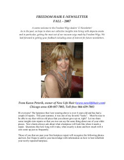 freedom hair e-newsletter fall - 2007