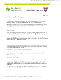 Try the hot trend in whole grains