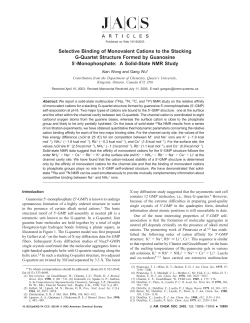 Selective Binding of Monovalent Cations to the Stacking G