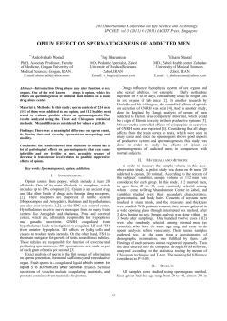 opium effect on spermatogenesis of addicted men