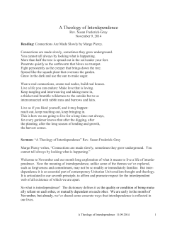 A Theology of Interdependence