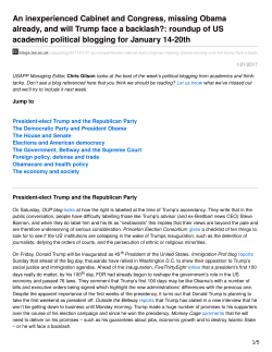 An inexperienced Cabinet and Congress, missing Obama already