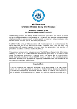 Guidance on Enclosed Space Entry and Rescue - ics