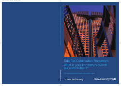 Total Tax Contribution Framework What is your company`s overall