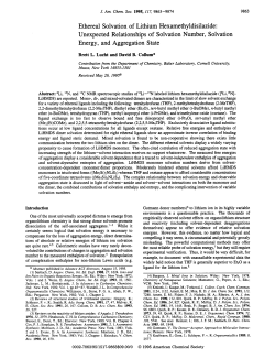 Ethereal Solvation of Lithium Hexamethyldisilazide: Unexpected