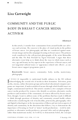 community and the public body in breast cancer media activism