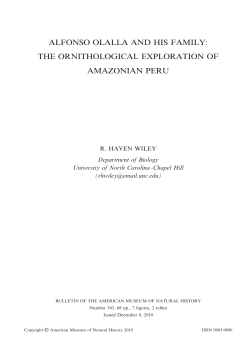alfonso olalla and his family: the ornithological exploration of