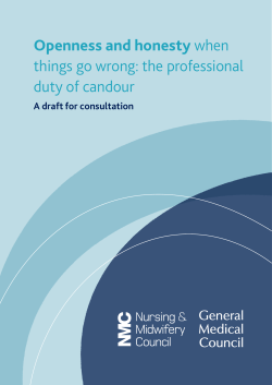 Openness and honesty when things go wrong