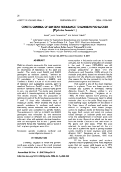 pewarisan sifat ketahanan kedelai terhadap