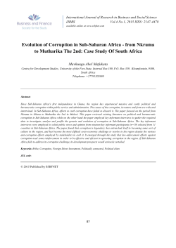Evolution of Corruption in Sub-Saharan Africa